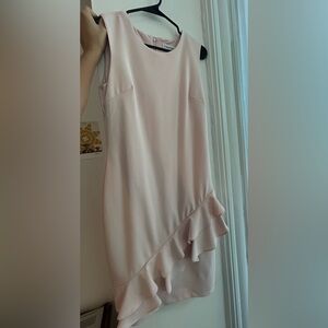 Elegant Pink Ruffle Dress